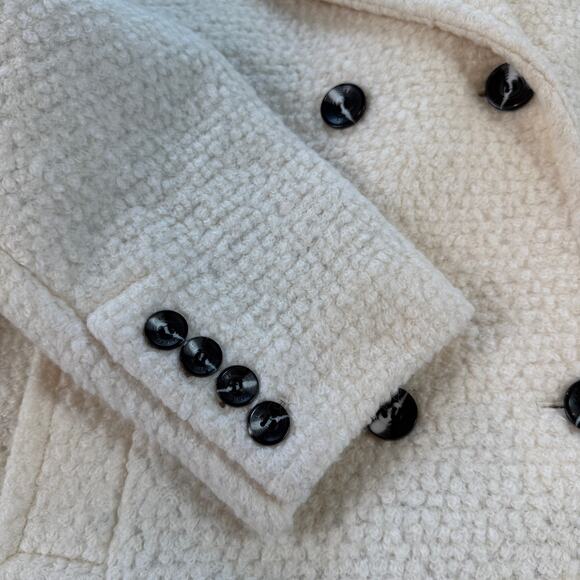 KARL LAGERFELD PARIS Women's XXL Double-Breasted Overcoat Wool Blend - Picture 6 of 12